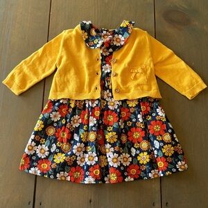 Good Lad Baby Girls Fall Floral Cardigan and Dress 9 Months